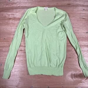 J.Crew Light Green Pullover Lightweight Crew Neck Knit Sweater Size XXS